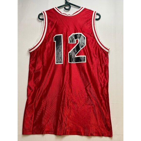 Don Alleson Top Flight Basketball Jersey mens large #12 made USA red - Picture 2 of 9